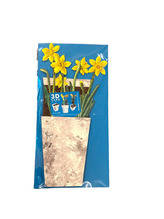 3D CARD-FLOWER POT DAFFODIL GERMANY