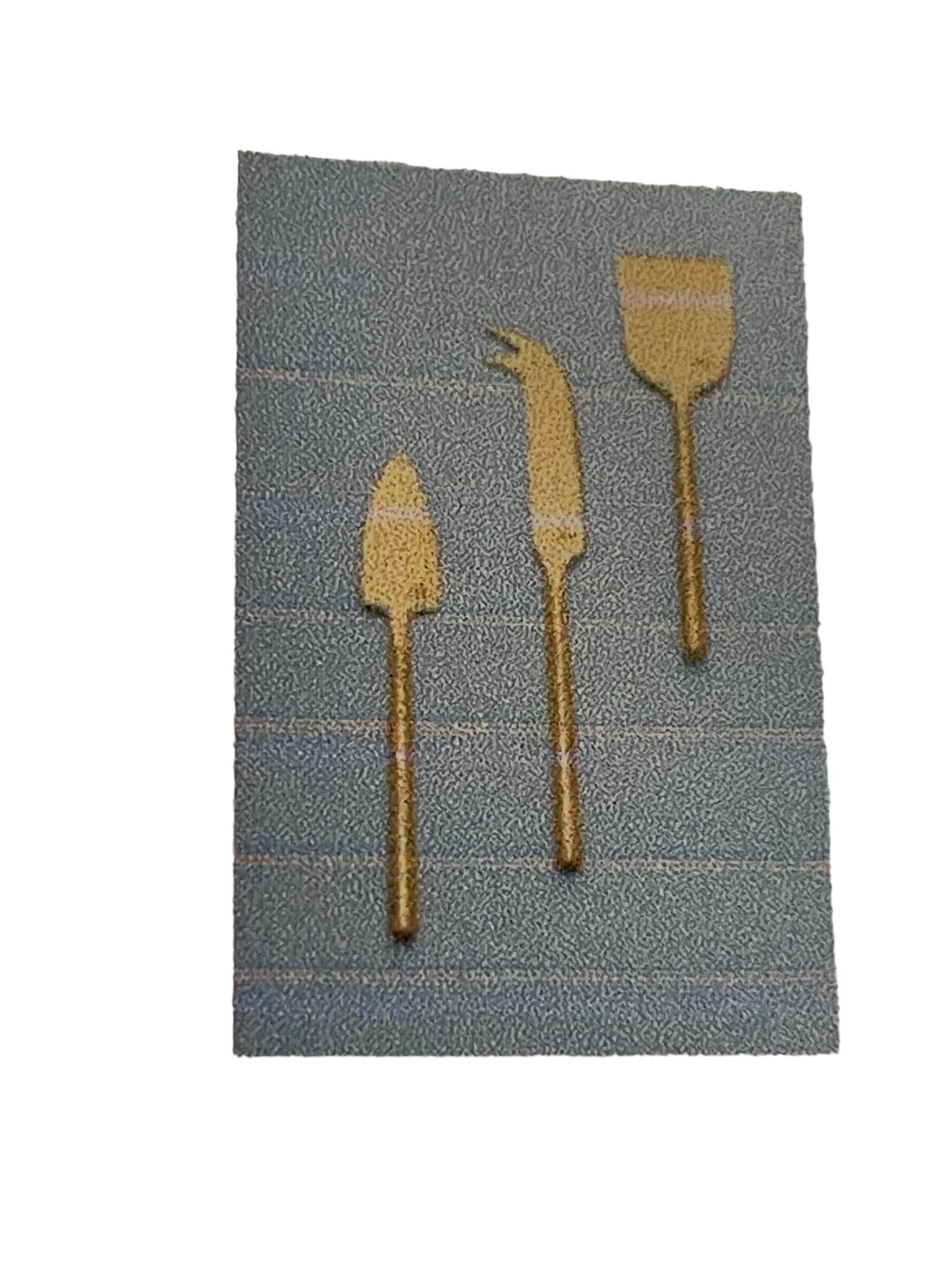 ATLAS GOLD CHEESE KNIVES SET OF 3