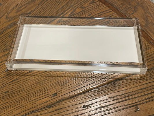 TRAY - SMALL HAMPTON WHITE ACRYLIC