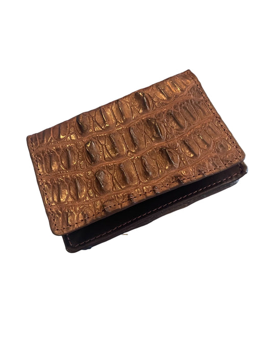 ALLIGATOR CARD CASE BROWN