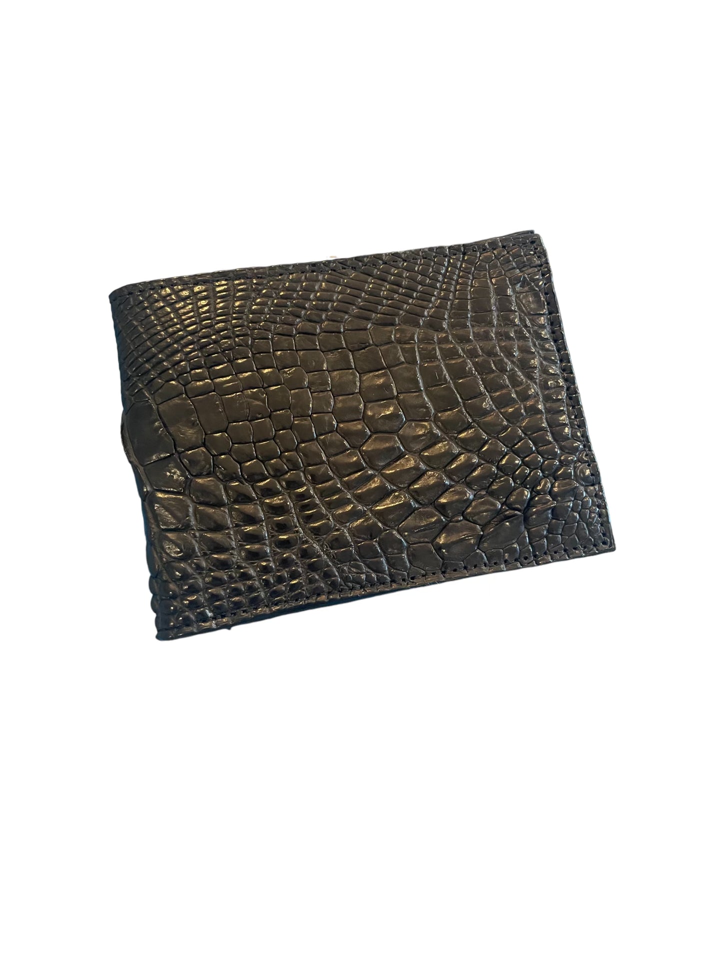 ALLIGATOR WALLET BI FOLD-BLACK