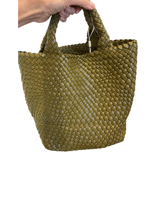 WOVEN VEGAN TOTE OLIVE